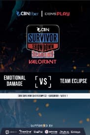 CBN SURVIVOR SHOWDOWN Qualifier Day 1 - EMOTIONAL DAMAGE VS TEAM ECLIPSE