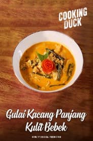 Cooking Duck EPS. 11 - Gulai Kacang Panjang Kulit Bebek