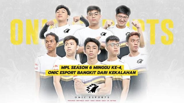 MPL Season 6 Minggu Ke-4, Onic Esport Bangkit Dari kekalahan
