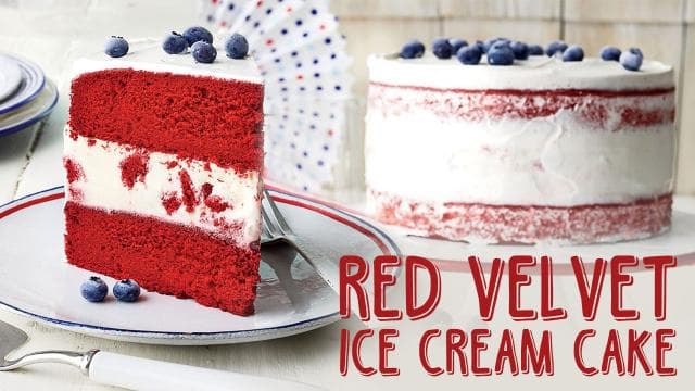 Red Velvet Ice Cream Cake
