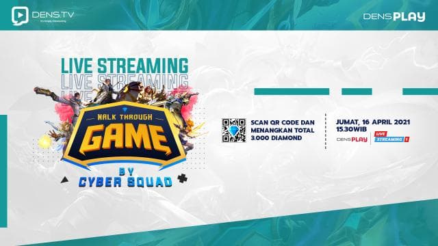 Saksikan Live Streaming Walk Through Game by CYBER SQUAD Menangkan total 3.000 Diamonds MLBB
