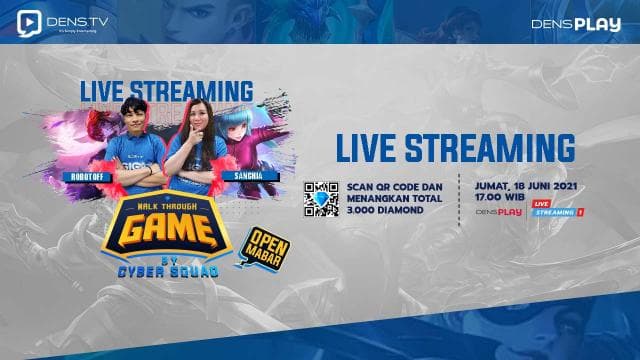 Give Away 3000 Diamond MLBB di Acara Walk Through Game by Cyber Squad Episode 10