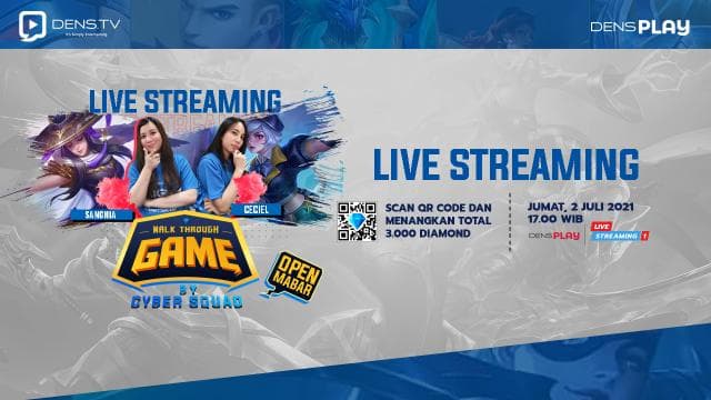 Give Away 3000 Diamond MLBB di Acara Walk Through Game by Cyber Squad Episode 12