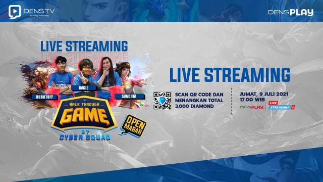 Give Away 3000 Diamond MLBB di Acara Walk Through Game by Cyber Squad Episode 13