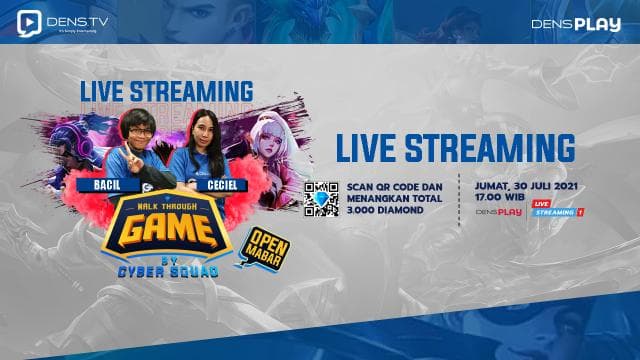 Nonton Walk Trough Game by Cyber Squad dan Menangkan Give Away TOTAL 3000 diamond MLBB  !