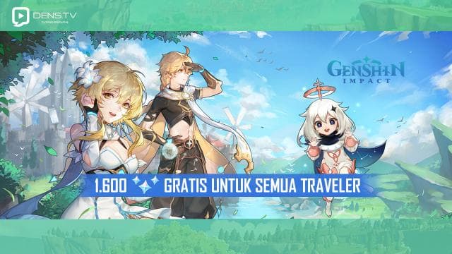 1.600 Primogem Gratis Untuk Semua Traveler di Genshin Impact