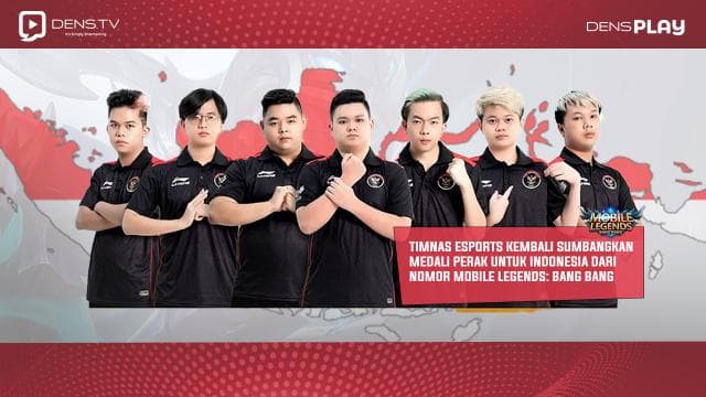 TIMNAS ESPORTS KEMBALI SUMBANGKAN MEDALI PERAK UNTUK INDONESIA DARI NOMOR MOBILE LEGENDS: BANG BANG