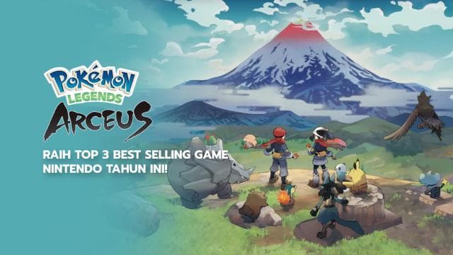 Pokémon Legends: Arceus Raih Top 3 Best Selling Game Nintendo Tahun Ini!
