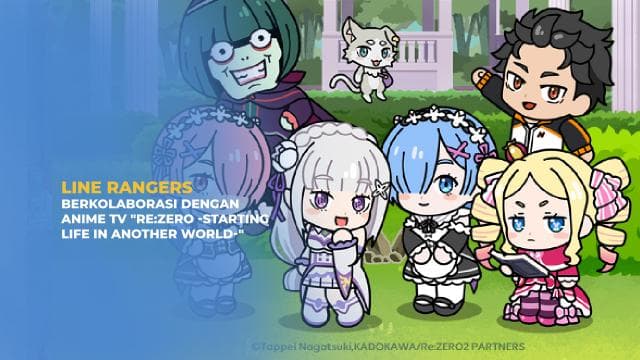 LINE Rangers Berkolaborasi dengan Anime TV "Re:ZERO -Starting Life in Another World-"