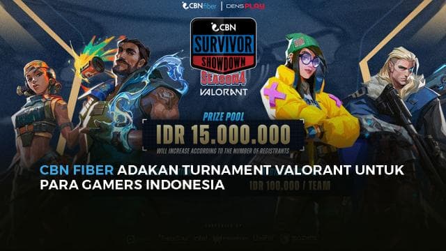 CBN Fiber Adakan Turnament Valorant Untuk Para Gamers Indonesia