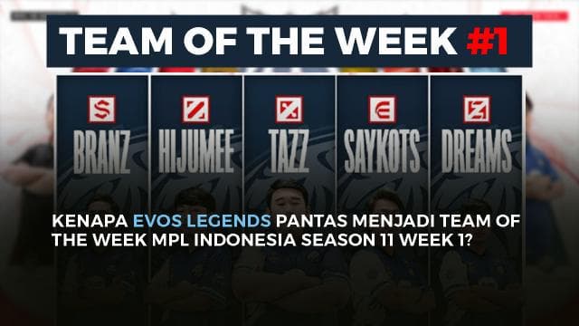 Kenapa EVOS Legends Pantas Menjadi Team of the Week MPL Indonesia Season 11 Week 1?