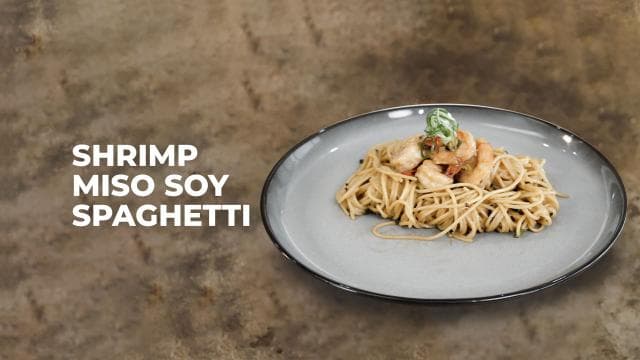 Resep Hidangan Shrimp Miso Soy Spaghetti 