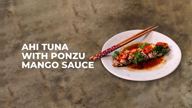Resep Tuna Ahi Dengan Saus Ponzu Mangga
