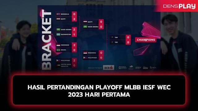 HASIL PERTANDINGAN PLAYOFF MLBB IESF WEC 2023 HARI PERTAMA