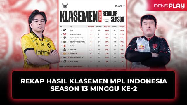 REKAP HASIL KLASEMEN MPL INDONESIA SEASON 13 MINGGU KE-2