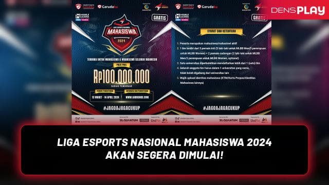 LIGA ESPORTS NASIONAL MAHASISWA 2024 AKAN SEGERA DIMULAI!