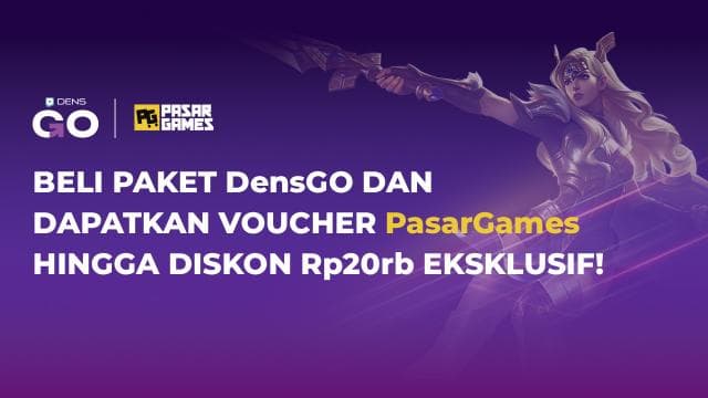 BELI PAKET DENSGO DAN DAPATKAN VOUCHER PASARGAMES HINGGA DISKON RP20RB EKSKLUSIF!